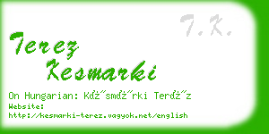 terez kesmarki business card